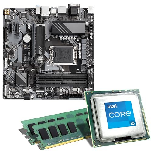 Mainboard Bundle | Intel Core i5-14400, 6X 2500 MHz, 32 GB DDR5-RAM, Gigabyte B760M DS3H DDR5, 2X M.2 Port, PCIe 4.0 x16, USB 3.2 Gen2 | Tuning Kit | CSL PC Aufrüstkit