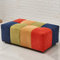 Moderne Polsterbank für Eingangsbereich, Ottomane aus Leinen, für Wohnzimmer, Schlafzimmer, bunte Fußstütze, Hocker, 71,1 x 40,6 x 40,6 cm
