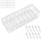 Storage Box for Chargers, 8 Compartment Transparent Plastic Cable Management Box with 10 Power Strips Wire Ties and 1 Label Stickerfor Cable Organiser, Office, Home, Accessories Storage