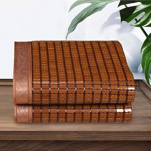 Bambu svalkande sovmatta - Hopfällbar miljövänlig rottingmadrass för sommarkomfort, passar två queen size-sängar, traditionell kinesisk design