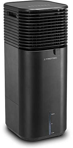 TROTEC PAE 50 Rafraîchisseur d'air/Ventilateur sur roulettes - (4 niveaux de puissance, 145W, télécommande, écran LED)- différents modes de fonctionnement et fonction humidificateur