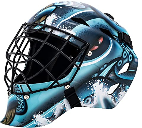 Franklin Sports Seattle Kraken NHL Hockey Goalie Face Mask - Goalie Mask for Kids Street Hockey - Youth NHL Team Masks for Kids