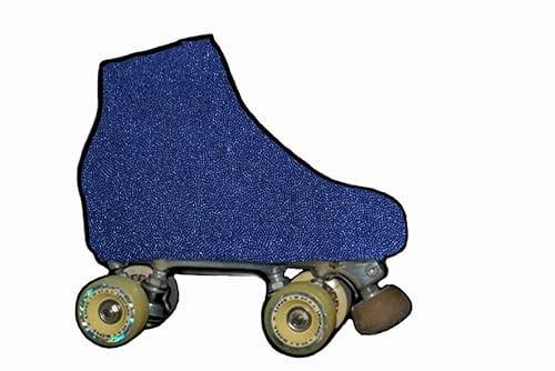 SILVYE Fundas Cubre Patines Especiales Brillantes Y Metalizadas para Patinaje ARTÍSTICO (Mystique Azul ELÉCTRICO, Talla S)