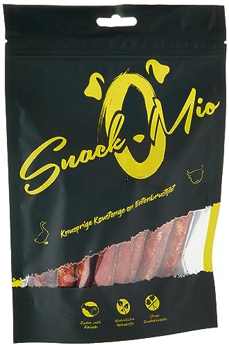 SnackOMio – Premium Hundesnack – Knusprige Kaustange an Entenbrustfilet, getreidefrei, 1er Pack (1 x 200g)