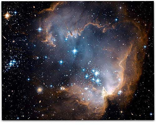 Astronomy Poster - Star Cluster NGC 602 from Hubble Telescope - 11x14 Unframed Print - Vintage Posters Dark Academia, Space Poster for Astronomers and Space Exploration Enthusiasts, Astronomy Decor