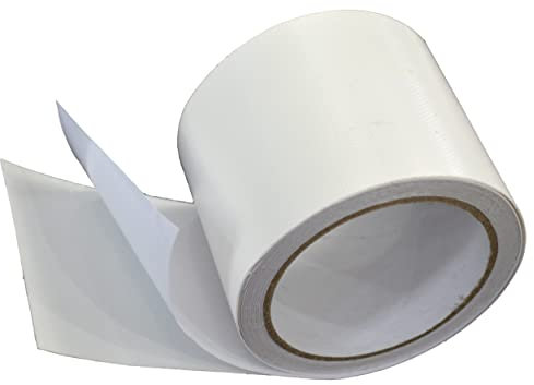 SEIYOGDS Planen Reparaturband, 5M lang Abdichtband für Pool, Zelt, Plane, Dachrinne, Schlauchboot, Stark klebrig | Wasserdicht | Abriebfestigkeit (8 cm Breit, Weiß)