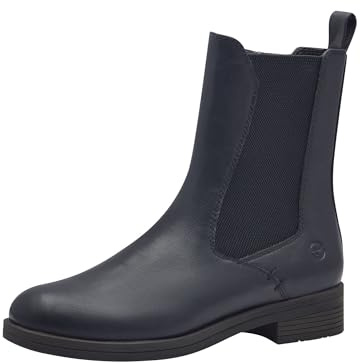 Tamaris Botines Chelsea Veganos para Mujer, Azul Marino, 38 EU