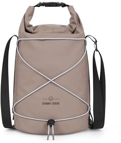 Johnny Urban Dry Bag 7L Beige - Theo - Drybag für Stand Up Paddle, Kanu, Kajak, Angeln, Camping - wasserdichte Tasche zum Umhängen - Kleine Wetbag - SUP Zubehör