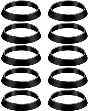 10pz Anello di Tenuta Conico, Anello di Tenuta del Tubo di Scarico per Tubo di Scarico da 1 1/2 Pollici Sifone per Trappola Odori Lavandino Diametro Interno 38mm Diametro Esterno 43mm