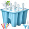 6 cavidades reutilizables,Moldes de silicona para paletas,Reutilizable, Fácil de Desmoldar para Paletas y Helados Caseros (LAN-6)