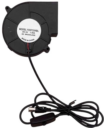 Fazvncv Ventilador USB de bajo consumo de 5 V para parrilla de barbacoa e impresora 3D, refrigeración de 3600 rpm, rodamiento de bolas, disipación eficiente del calor