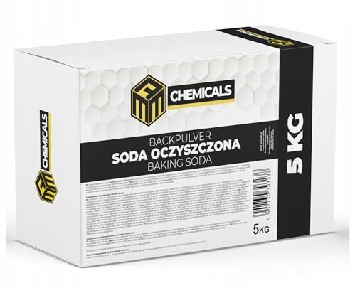 MRM CHEMICALS Natron Pulver 5kg Natriumbicarbonat Backnatron Backsoda Baking Soda für Lebensmittel Reinigen Haushalt Küche Wäsche, Lebensmittelqualität, Ohne Zusatzstoffe