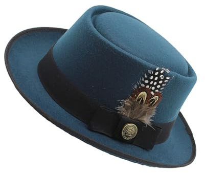 Generisch Cappello da costume bavarese per Oktoberfest, melone nero, cappelli Oktoberfest da uomo, accessorio per costume da Oktoberfest con piume, emblemi multiuso per adulti per uomini e donne
