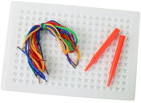 Tablero De Costura Para Niños - PP 19x29x2cm | Tablero De Dibujo De Tejido De Cuerdas Con, Kit De Arte De Cuerda Con Hilos De Colores Para Interacción Familiar, Regalo De Festival