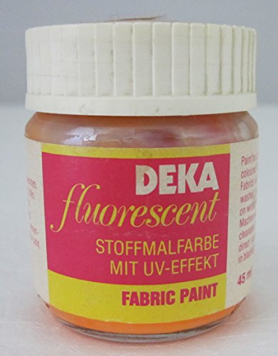 Stoffmalfarbe mit UV-Effekt Neon-orange fluorescent Deka 45 ml