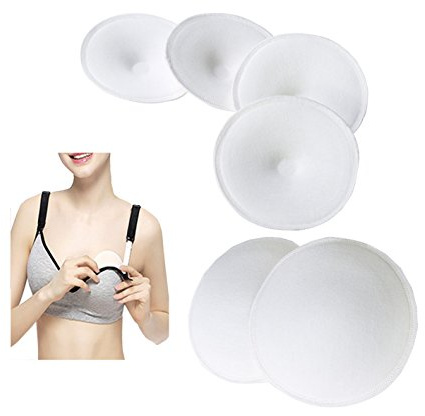 Cimary Organic Cotton Nursing Pads (12 Count) - Reusable, Washable, Leakproof, Ultra Soft Breastfeeding Pads, Bra Pads