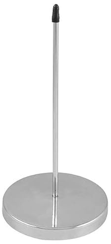 Pincha Papeles 20 cm con Peso en Base metálico Plateado para Notas, Tickets.