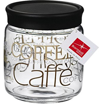BORMIOLI Barattolo GIARA Tappo Nero Caffé