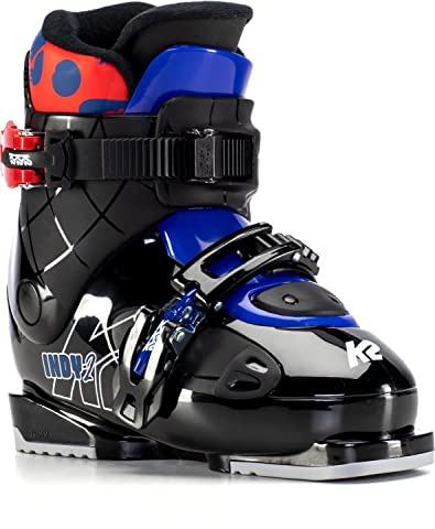 K2 Skis Boy's Indy-2 Ski Boots, Black-Blue-Red, Mondo: 20.5