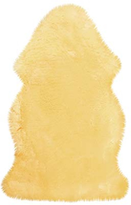 HomeRoots 24 X 36 X 2 Cream Cozy Baby Medium Lambskin - Play-Rug
