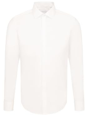 Chemise business Seidensticker - coupe slim - sans repassage - col George - manches longues - poignets à revers - 100 % coton
