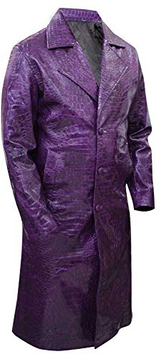 Herr Joker Suicide Squad Coat | Krokodil textur orättvisa joker lila trenchcoat kostym för Halloween