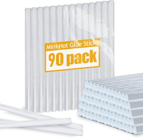 Krightlink 90 Count Mini Size Hot Glue Sticks Hot Melt Glue Sticks