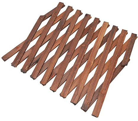 Atyhao Erweiterbares Pflanzengitter, Dekoratives Holzgitter für den Außenbereich, Wandgitter, Gitterzaunstütze für Kletterreben, Blumen