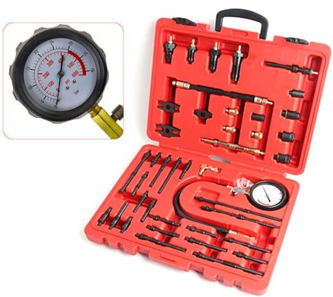 Kompressionstester, 40Bar 600PSI Kompressionsprüfer, Benzin Diesel Motoren, Kompressions Tester Satz, Diagnose Werkzeug, für Benzin und Diesel Motoren.