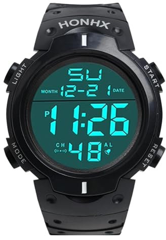 Reloj deportivo digital de árbitro para hombre, temporizador de juego de fútbol, luz de fondo LED, luminoso, impermeable, cronómetro, pantalla de fuente grande, temporizador, alarma para deportes al