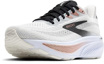 Brooks Chaussures de Course Ghost 17 Neutral pour Femme, Blanc/Noir/Or Rose, 41 EU