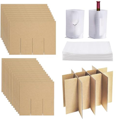 Lot de 20 boîtes de déménagement en verre pour déménagement, boîtes en carton ondulé pour boîte de 40,6 x 30,5 x 30,5 cm