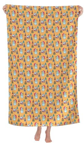 Herren Damen Badetuch Groß Großes Strandtuch „Frohe Weihnachten“ Duschtücher Klassische Strandtuch Personalisiert Microfaser Handtücher Für Pool Strand Reise