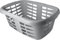 M home by Mazzei Mondex Panier à Linge Ergonomique Ajouré avec Poignée – Plastique Gris 47L – Fabriqué en France
