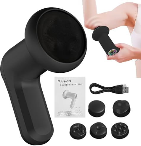 Masajeador anticelulítico – Masajeador portátil ajustable, masajeador abdominal | Aparato de modelado corporal, masajeadores de tejidos con 5 cabezas intercambiables, dispositivos de escultura para