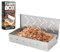 GIONAR Smoker Box for BBQ Grill Wood Chips, Universal Gas & Charcoal Smoker Box with Hinged Lid&ventilation slots, Compact Smoke Generator Box for Weber & Gas Grills