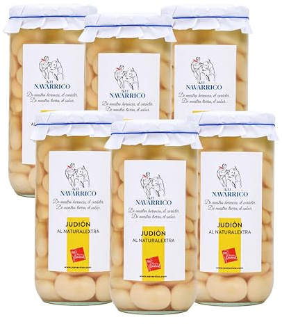 El Navarrico - Judión al Natural | Agricultura Tradicional | Naturales y Frescas | Pack de 6 (700 gr) tarro)