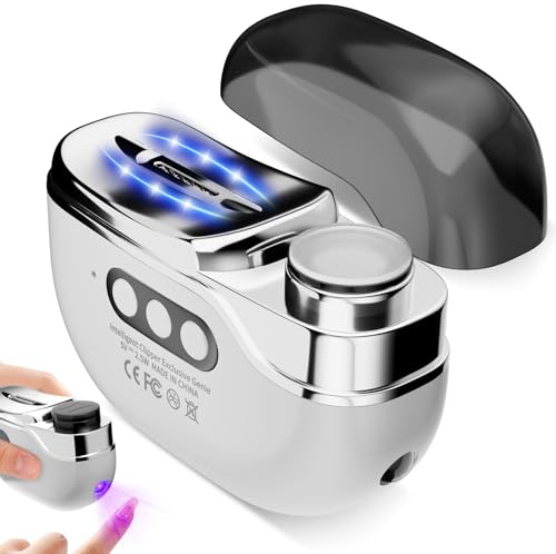 Electric Nail Clipper for Thick Nails - 2026 3 in 1 Automatic Nail Trimmer with Nail File/Polishing/Gel Nail Light - USB Rechargeable for Baby/Kids/Adults/Seniors/ - Hard/Thick Hands Nails