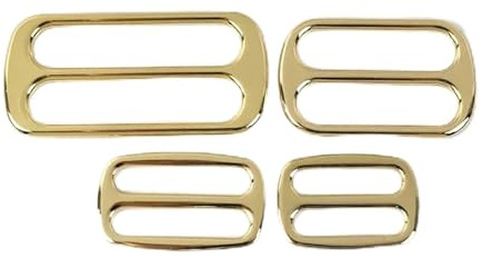 SPPEOUKJ Metallpåsespännen, 5/10 stycken, 25/32/38/50 mm, remmar, sortering glide, spännring, bältesjusterare, Bf666-ljusguld, 38mm-10Pcs