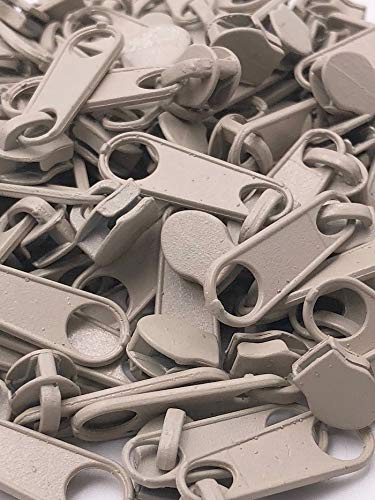 Slantastoffe 20 Zipper Sliders for 3 mm Zip Endless beige