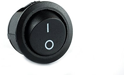 Wippschalter rund klein 2-polig 250V 6A EIN/AUS Snap-In Montage Einbaumaß Ø 20,2mm SK-7219