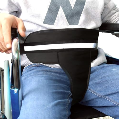 LEAD MODUDU Wheelchair Seat Belt Restraint Systems Chest Cross Medical Restraints Harness Chair Adjustable Strap Patients Cares Elderly Safety (Black)