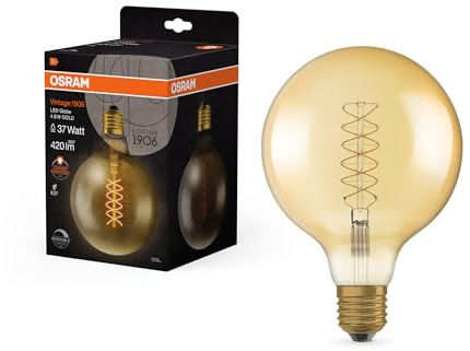 Osram 4058075761650 Dimmbare LED-Lampen, Vintage-Edition, Gold, 37W-Ersatz