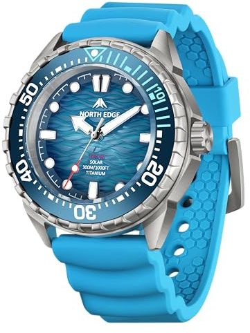 NORTH EDGE TRITON e TRITON-TI Orologi Solari 300 m (TRITON-TI Blu Titanio)