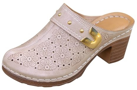 Sandale Femme Ete Bout Fermé - Mule Femme Talon Haut Sandales Fleur