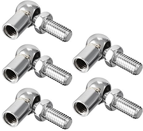 sourcing map Racor de Resorte de Gas M8 Rosca Hembra 8mm Mango Redondo Dia A3 Acero 5pcs