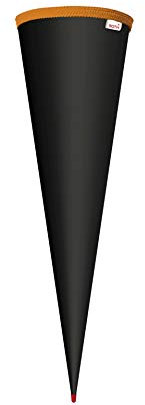 ROTH Schultüten-Rohling zum Basteln schwarz - 70 cm rund - mit Rot(h)-Spitze ohne Verschluss