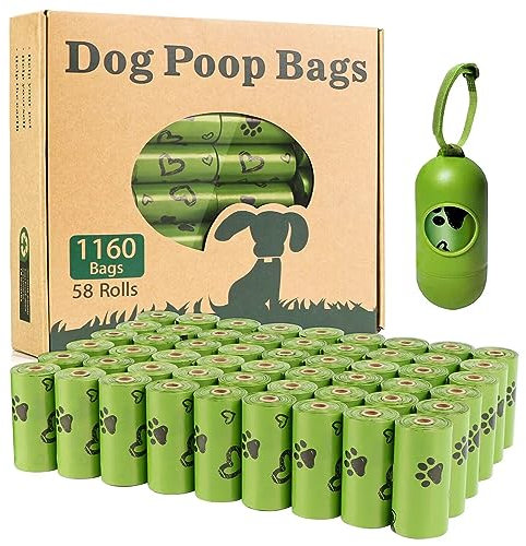 Yingdelai Dog Poo Bags Biodegradable -1160 Count/58 Refill Rolls Waste Bags, Extra Strong Thick Poo Bags for Dogs, Pet - Sented