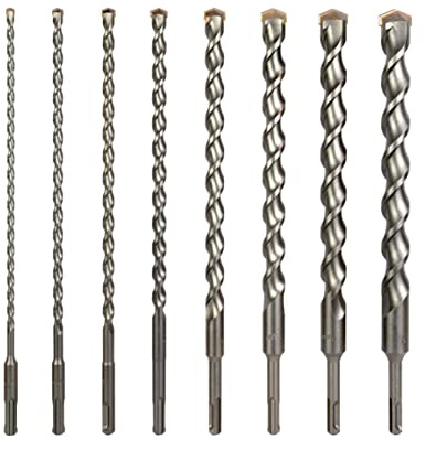 Sabre Tools 8-Piece 12in SDS Plus Drill Bits for Brick, Stone, Concrete, 1/4in x 12in, 5/16in x 12in, 3/8in x 12in, 1/2in x 12in, 5/8in x 12in, 3/4in x 12in, 7/8in x 12in, 1in x 12in (12 8-Piece Set)