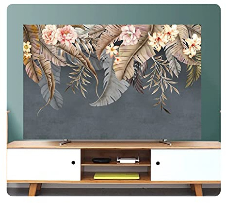Uvency 80In Hanging Desktop Curved Screen Universal Tv Cover Dust Cover Cloth Indoor Cover Type Tv Screen Protector Bedroom Living Room Decoration Television/A363/80In